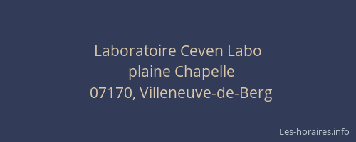 Laboratoire Ceven Labo