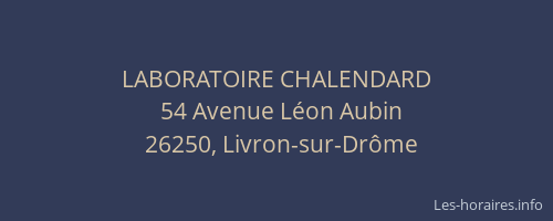 LABORATOIRE CHALENDARD