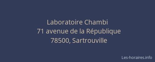 Laboratoire Chambi