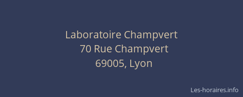 Laboratoire Champvert