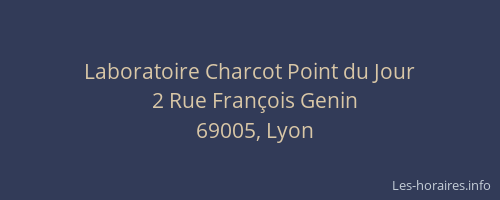 Laboratoire Charcot Point du Jour