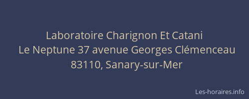 Laboratoire Charignon Et Catani