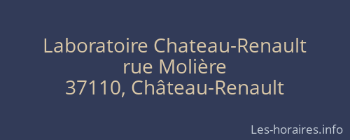 Laboratoire Chateau-Renault