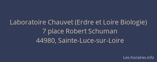 Laboratoire Chauvet (Erdre et Loire Biologie)