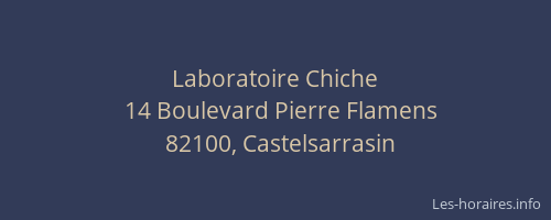 Laboratoire Chiche