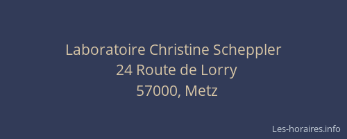 Laboratoire Christine Scheppler