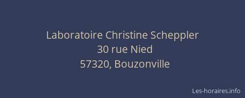 Laboratoire Christine Scheppler