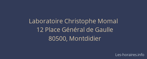 Laboratoire Christophe Momal