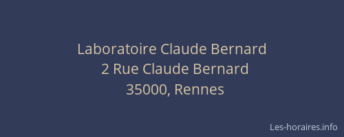 Laboratoire Claude Bernard