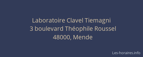 Laboratoire Clavel Tiemagni