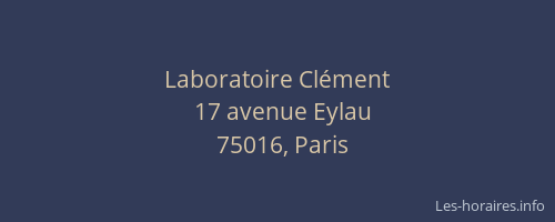 Laboratoire Clément