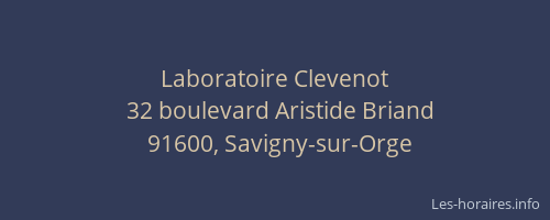 Laboratoire Clevenot