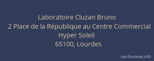 Laboratoire Cluzan Bruno
