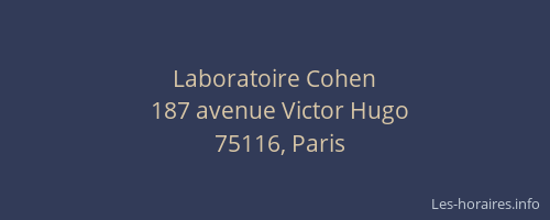 Laboratoire Cohen