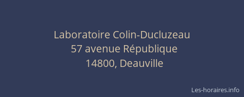 Laboratoire Colin-Ducluzeau
