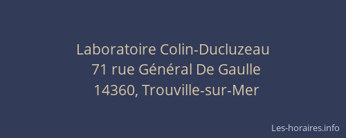Laboratoire Colin-Ducluzeau