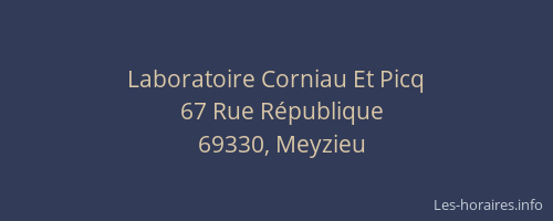Laboratoire Corniau Et Picq
