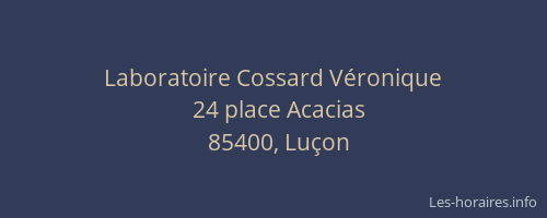 Laboratoire Cossard Véronique