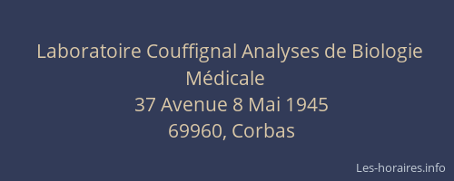Laboratoire Couffignal Analyses de Biologie Médicale