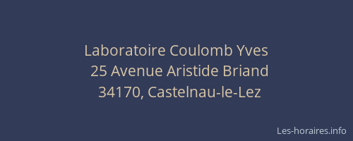 Laboratoire Coulomb Yves