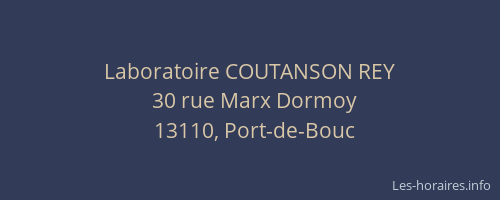 Laboratoire COUTANSON REY