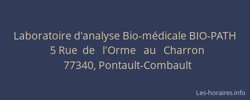 Laboratoire d'analyse Bio-médicale BIO-PATH