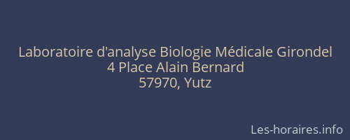 Laboratoire d'analyse Biologie Médicale Girondel
