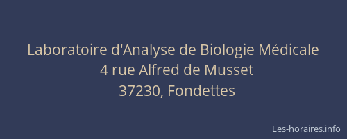 Laboratoire d'Analyse de Biologie M&eacute;dicale