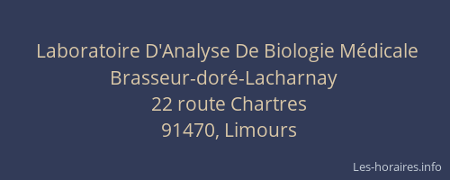 Laboratoire D'Analyse De Biologie Médicale Brasseur-doré-Lacharnay