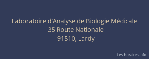 Laboratoire d'Analyse de Biologie Médicale