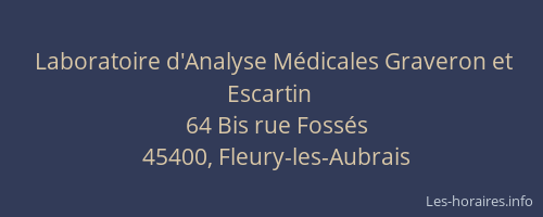 Laboratoire d'Analyse M&eacute;dicales Graveron et Escartin