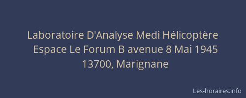 Laboratoire D'Analyse Medi Hélicoptère