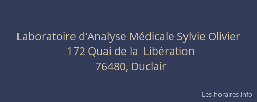 Laboratoire d'Analyse Médicale Sylvie Olivier