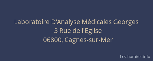 Laboratoire D'Analyse Médicales Georges