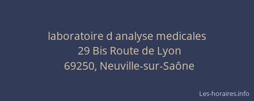 laboratoire d analyse medicales
