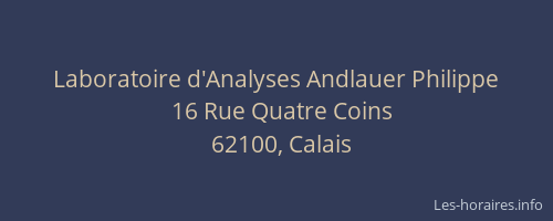 Laboratoire d'Analyses Andlauer Philippe