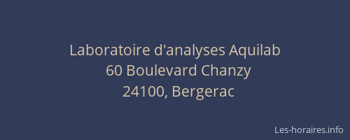 Laboratoire d'analyses Aquilab