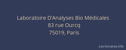 Laboratoire D'Analyses Bio Médicales