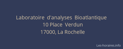 Laboratoire  d'analyses  Bioatlantique