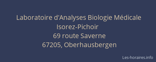 Laboratoire d'Analyses Biologie Médicale Isorez-Pichoir