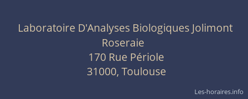 Laboratoire D'Analyses Biologiques Jolimont Roseraie