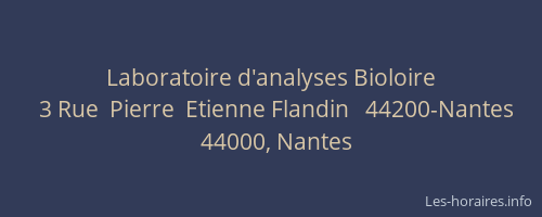 Laboratoire d'analyses Bioloire