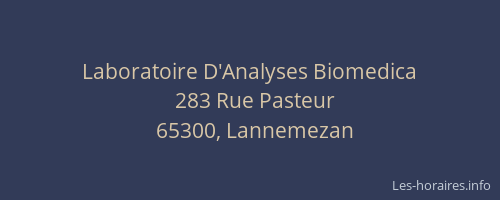 Laboratoire D'Analyses Biomedica