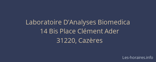 Laboratoire D'Analyses Biomedica