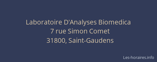 Laboratoire D'Analyses Biomedica