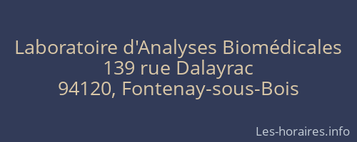 Laboratoire d'Analyses Biomédicales