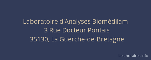 Laboratoire d'Analyses Biomédilam