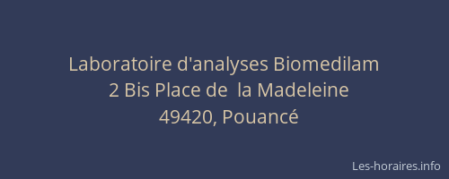 Laboratoire d'analyses Biomedilam
