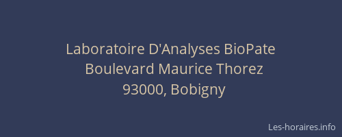 Laboratoire D'Analyses BioPate