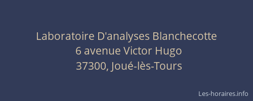 Laboratoire D'analyses Blanchecotte